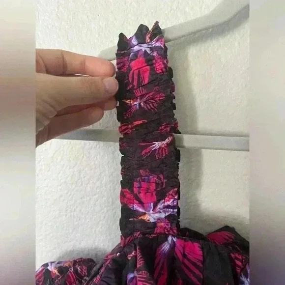 ULLA JOHNSON Caprice floral cotton poplin midi dress Women’s Size 2 NWOT - Picture 5 of 16